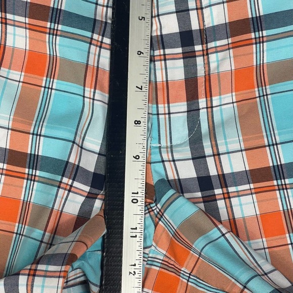 Footjoy Mens 32 Golf Shorts Multicolor Plaid Mid Rise Pockets Zipper Fly - Picture 5 of 13